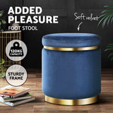 Artiss Tufted Velvet Round Ottoman Pouffe Cream Green or Navy — Allure Home Collections