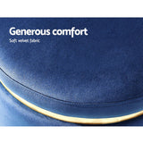 Artiss Tufted Velvet Round Ottoman Pouffe Cream Green or Navy — Allure Home Collections