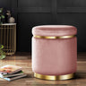 Artiss Tufted Velvet Round Ottoman Pouffe Cream Green or Navy — Allure Home Collections
