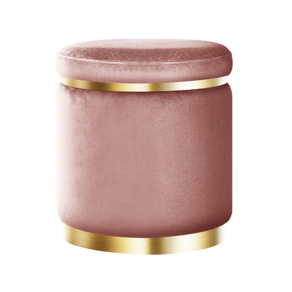 Artiss Tufted Velvet Round Ottoman Pouffe Cream Green or Navy — Allure Home Collections
