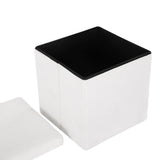 Artiss Janeska Square Teddy Fabric Storage Ottoman Foot Stool — Allure Home Collections