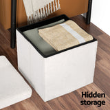 Artiss Janeska Square Teddy Fabric Storage Ottoman Foot Stool — Allure Home Collections