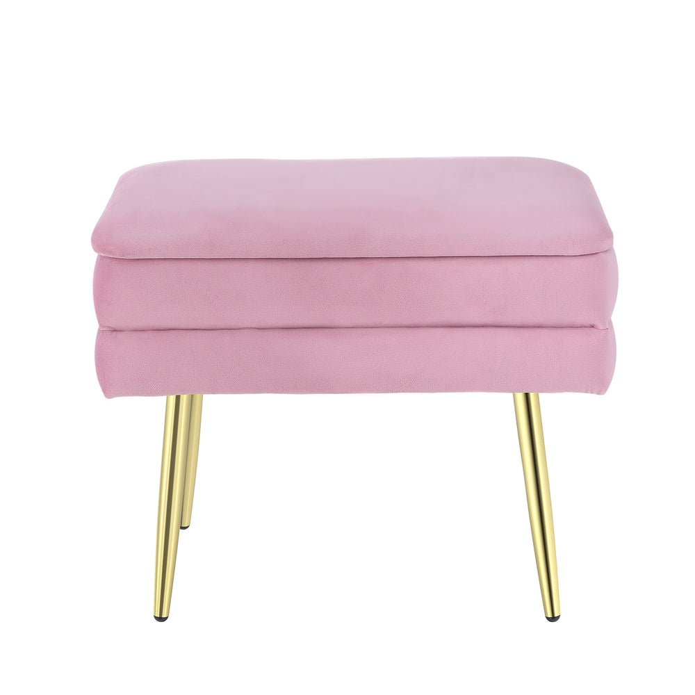 Artiss Velvet Pink Ottoman with Storage — Allure Home Collections