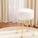 Artiss Velvet Round Ottoman with Storage White — Allure Home Collections