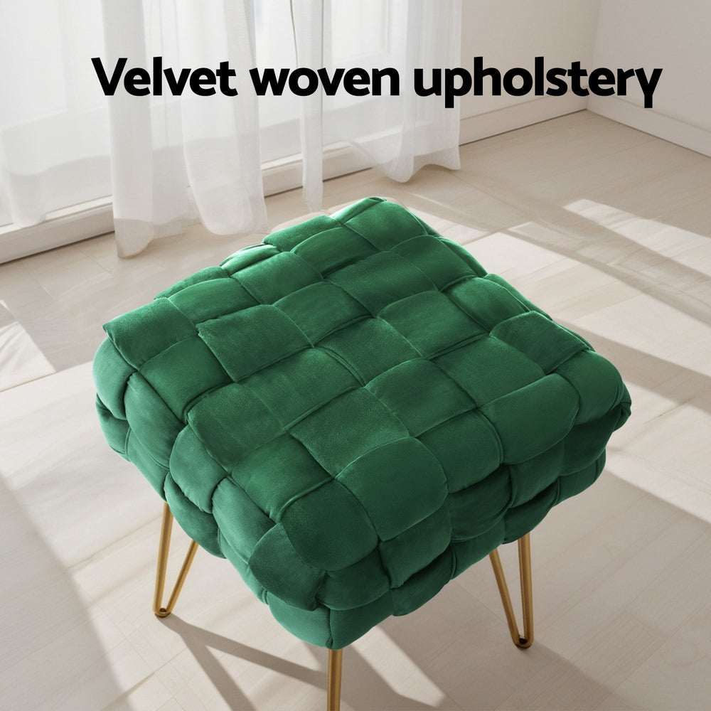 Artiss Cleo Velvet Ottoman Foot Stool