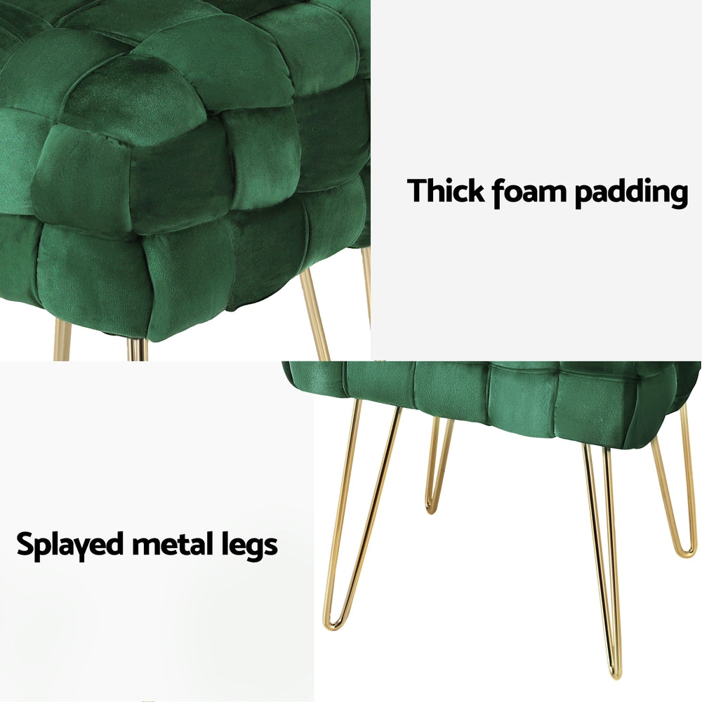 Artiss Cleo Velvet Ottoman Foot Stool