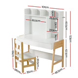 Keezi 2-Piece Kids Table and Chair Set with Storage Desk and Drawer — Allure Home Collections