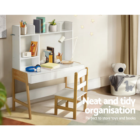 Keezi 2-Piece Kids Table and Chair Set with Storage Desk and Drawer — Allure Home Collections