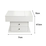 Launching Place Lift Top Coffee Table, White