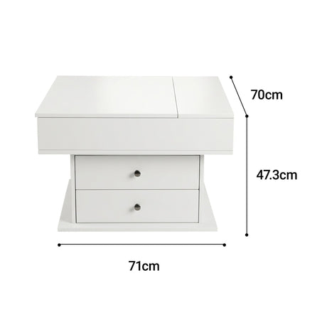Launching Place Lift Top Coffee Table, White
