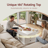 Launching Place Lift Top Coffee Table, White