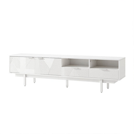 Bridport 200cm Entertainment Unit, White