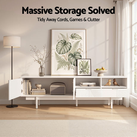 Bridport 200cm Entertainment Unit, White