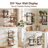 Toorak Gardens 2 Tier Floating Wall Shelf Set of 2, Wood