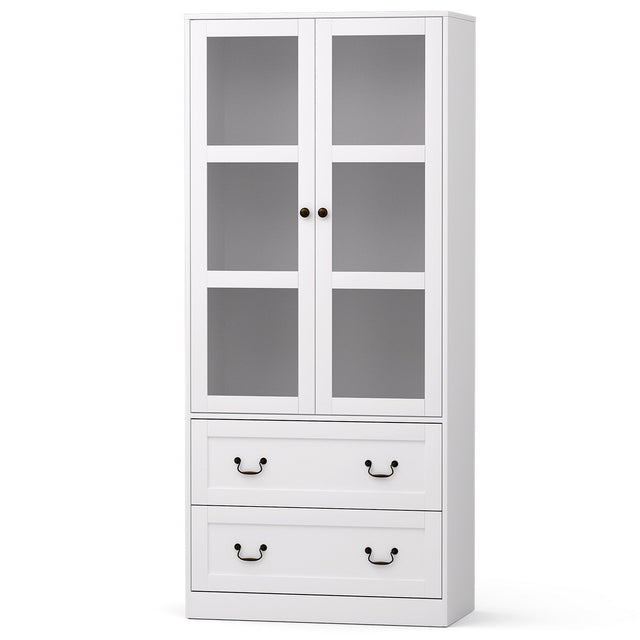 Wunkar 2 Drawer Buffet Sideboard, White