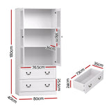 Wunkar 2 Drawer Buffet Sideboard, White