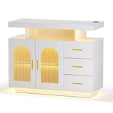 Irymple 2 Door 3 Drawer Buffet Sideboard, White
