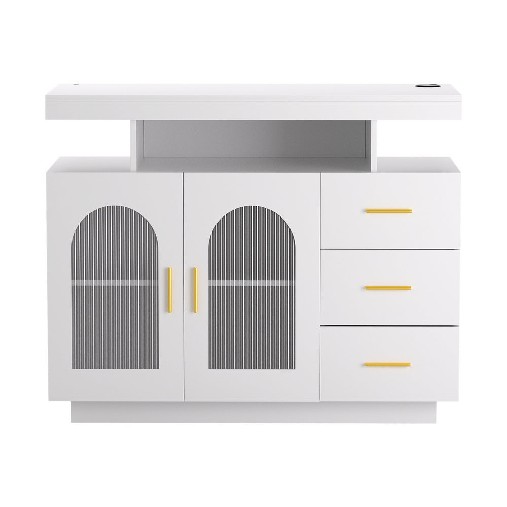 Irymple 2 Door 3 Drawer Buffet Sideboard, White