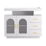 Irymple 2 Door 3 Drawer Buffet Sideboard, White
