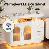 Irymple 2 Door 3 Drawer Buffet Sideboard, White