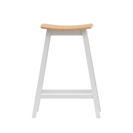 Two Artiss Ari wooden bar stools at kitchen counter — Allure Home Collections