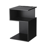 Tintenbar S Shaped Charging Station Bedside Table, Black