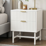 Lynwood 2 Drawer Bedside Table, White