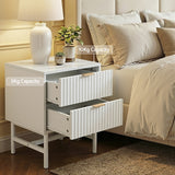 Lynwood 2 Drawer Bedside Table, White