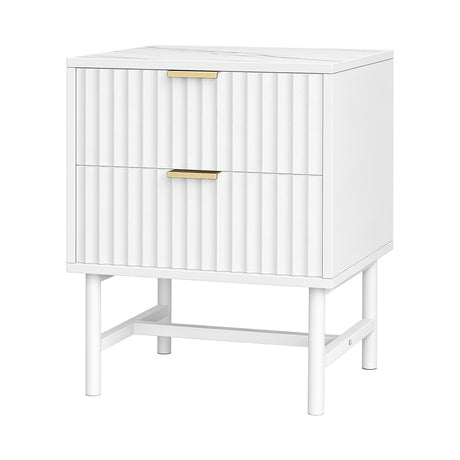 Lynwood 2 Drawer Bedside Table, White