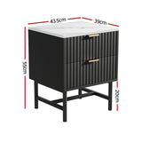 Artiss Bedside Table with 2 Drawers in Black — Allure Home Collections