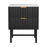 Artiss Bedside Table with 2 Drawers in Black — Allure Home Collections