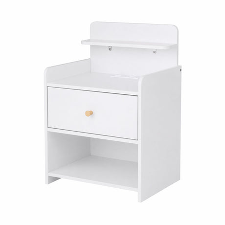 Eltham Charging Station Bedside Table, White