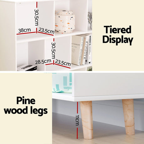 Artiss CORA White 3-Tier Bookshelf