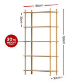 Artiss 5-Tier Wooden Bookshelf Display Stand