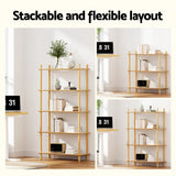 Artiss 5-Tier Wooden Bookshelf Display Stand