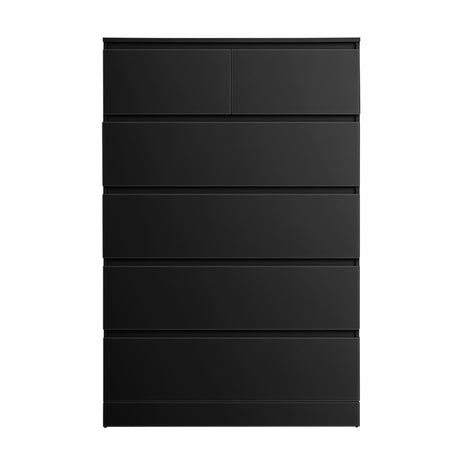 Bowral 6 Drawer Tallboy, Black view 3