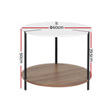 Artiss Cedric Round Coffee Table - White