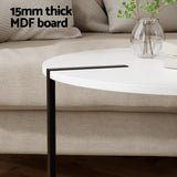 Artiss Cedric Round Coffee Table - White