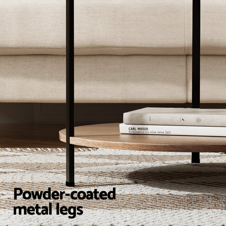 Artiss Cedric Round Coffee Table - White