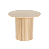 Buxton pine wood coffee table in a modern living room