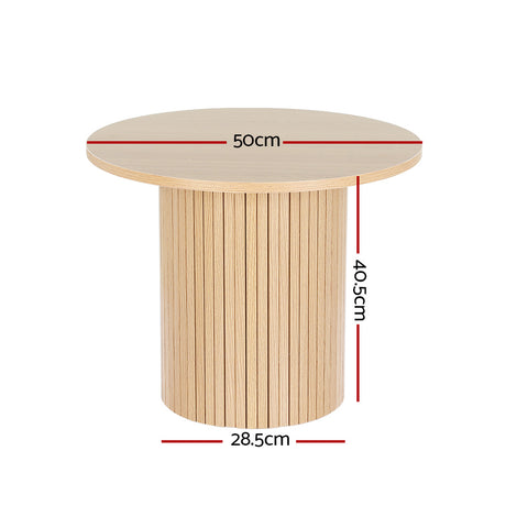 Buxton Round Coffee Table, Pine