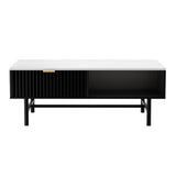 Artiss Black Coffee Table with Drawer and Open Shelf — Allure Home Collections