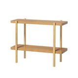 Artiss SERA 92cm 2-Tier Pine Console Table — Wood Grain Finish — Allure Home Collections