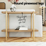 Artiss SERA 92cm 2-Tier Pine Console Table — Wood Grain Finish — Allure Home Collections