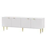 Artiss Riley 180cm White TV Cabinet with 4-Door Reeded Panel Storage — Allure Home Collections