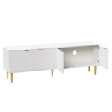 Artiss Riley 180cm White TV Cabinet with 4-Door Reeded Panel Storage — Allure Home Collections