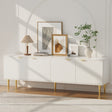 Artiss Riley 180cm White TV Cabinet with 4-Door Reeded Panel Storage — Allure Home Collections