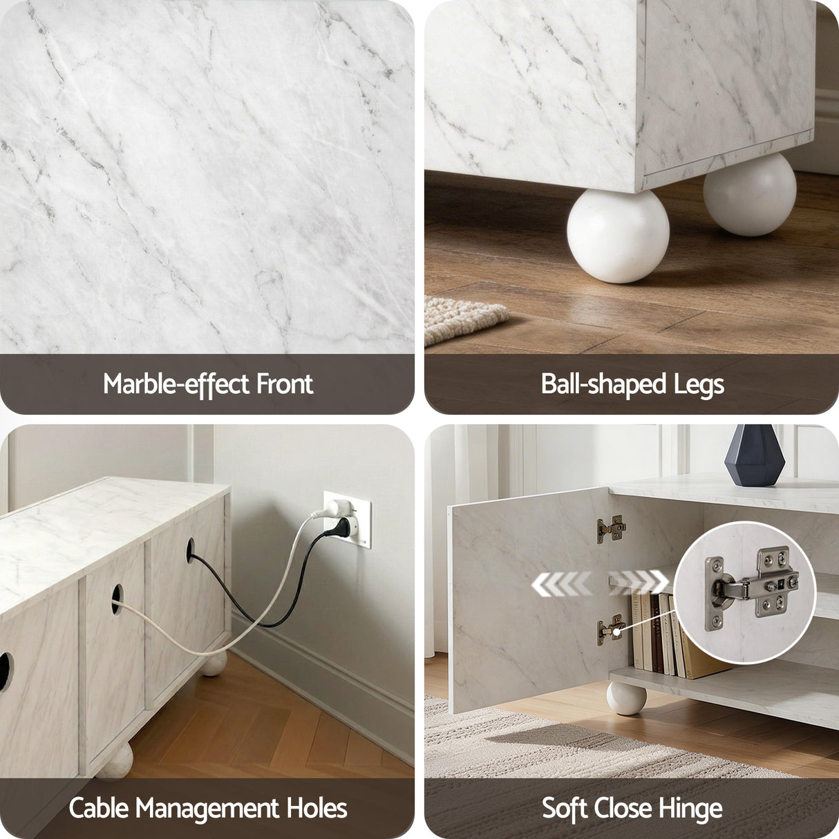 Beauty Point 200cm Entertainment Unit, White