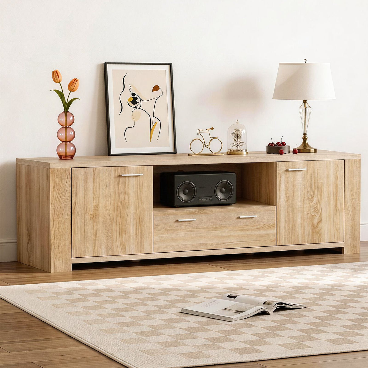 Queenstown 180cm Entertainment Unit, Pine