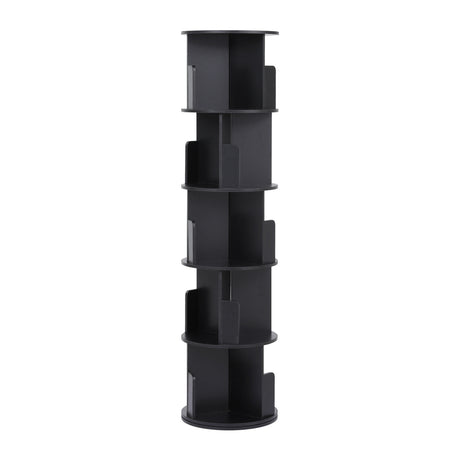 Prospect 5 Tier Rotating Bookshelf, Black